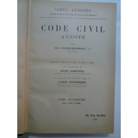 CODE CIVIL ANNOTE - ED. FUZIER-HERMAN - Tome quatrieme (art.1315-1386) - 1938